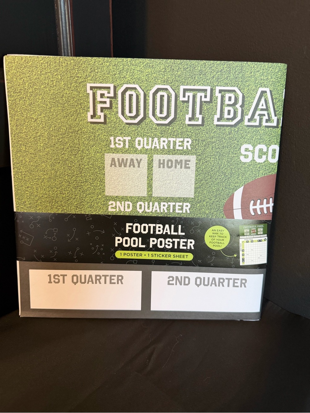 Football Pool Poster - Game day tracking NWT